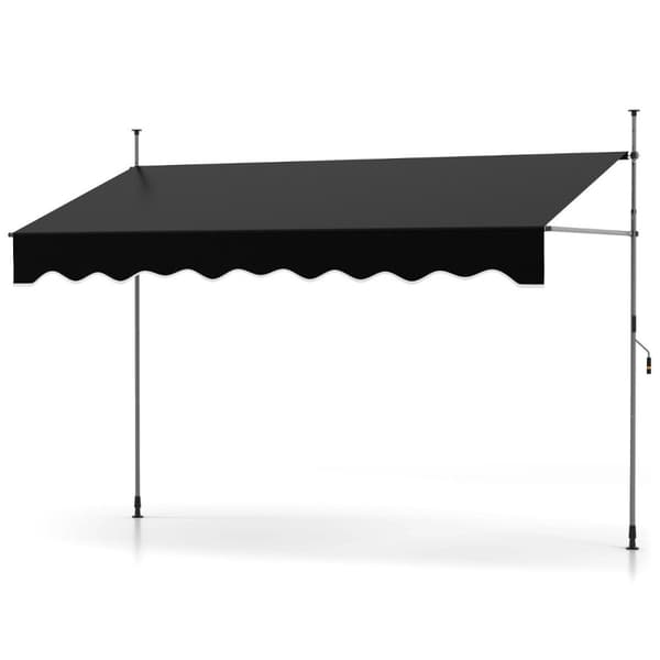 Markiisi, 300x120x210-300 cm, Musta