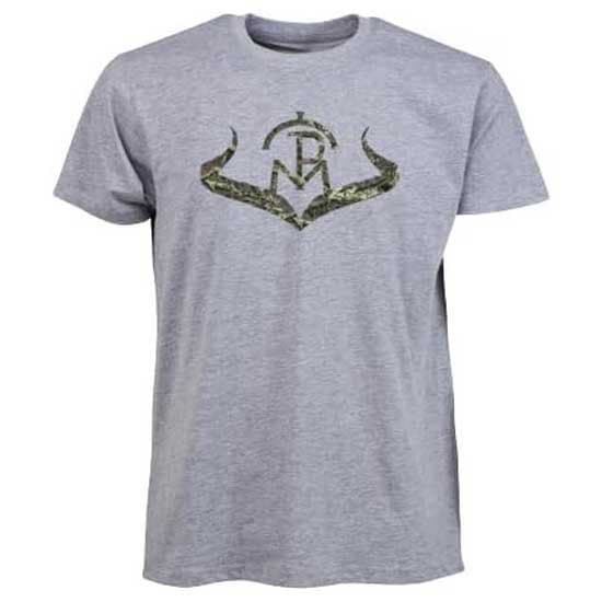 Pasion Morena Kortærmet T-shirt Med Rund Hals Logo Camo Grå XS