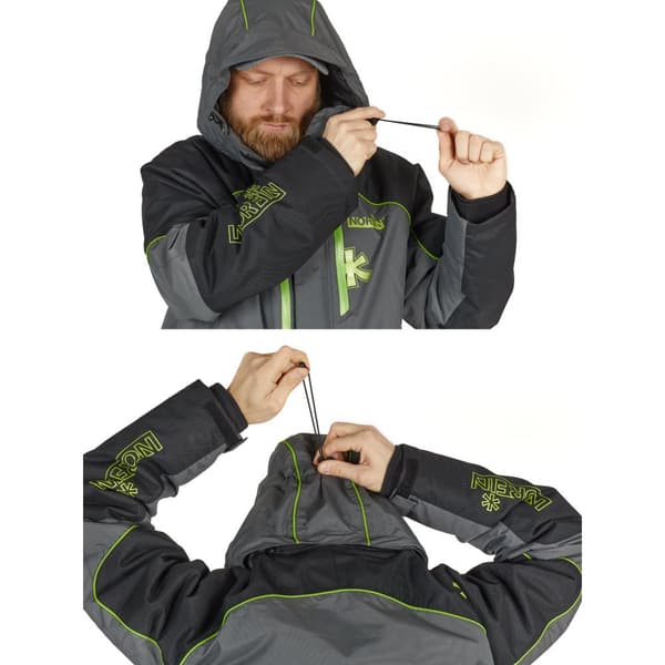 Norfin kalvopuku Feeder Thermo, vuorillinen, musta/harmaa XXL