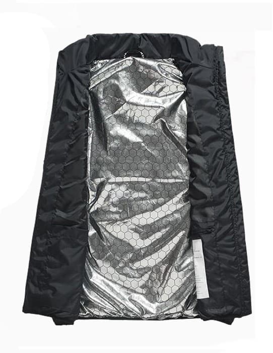 INF Genopladelig Opvarmet vest/varmevest 4 varmezoner Sort  S