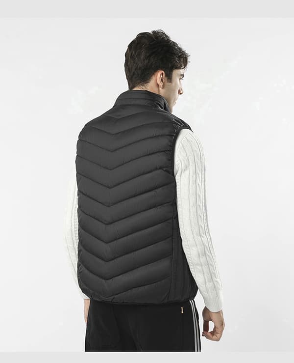 INF Genopladelig Opvarmet vest/varmevest 4 varmezoner Sort  S