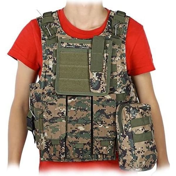 Taktisk jacka - Ej specificerad - Kamouflage - 600D oxford tyg - Max storlek 112 cm - Flerfickor