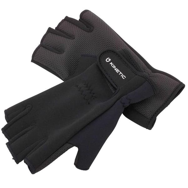 Kinetic Neoprene Half Finger Glove L Black