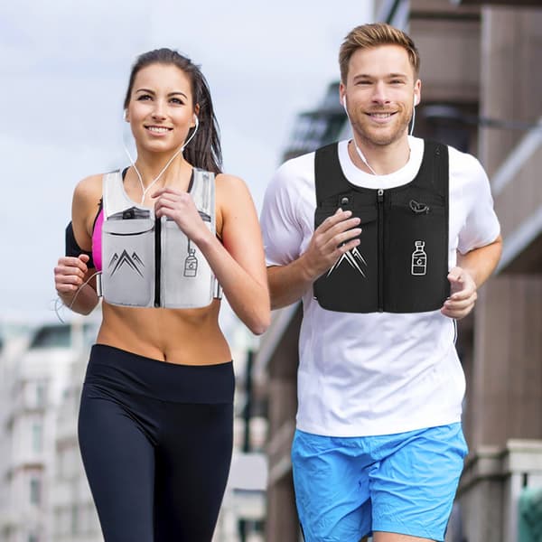 Multifunktionel Ultralet Multi-Pocket Opbevaring Vandtæt Løbevest