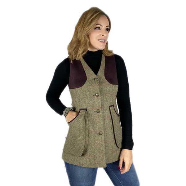 Pasion Morena Skydevest Tweed 0803416 Grøn XL
