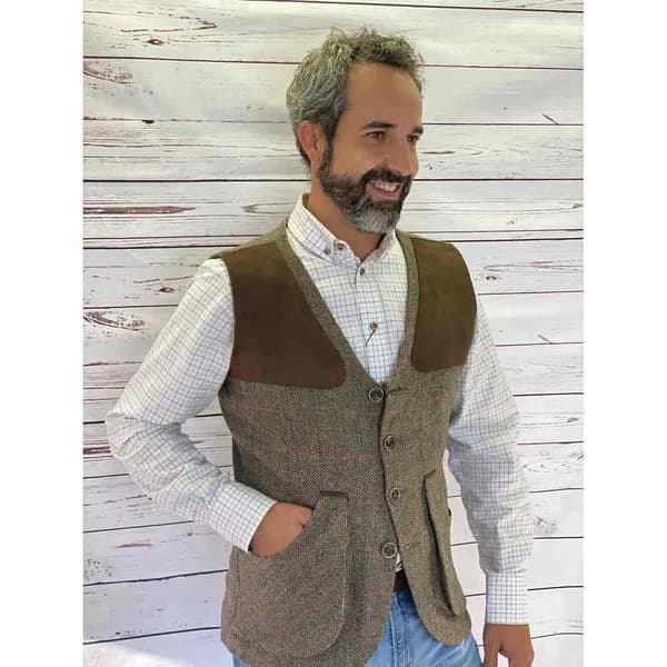 Pasion Morena Skytteväst Tweed Grönt XL
