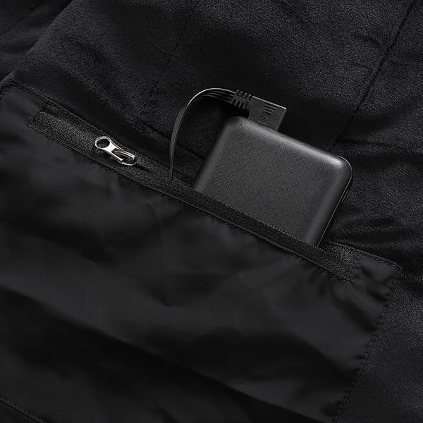 INF Opvarmet vest Teddy fleecevest med nem betjening, 15 varmezoner