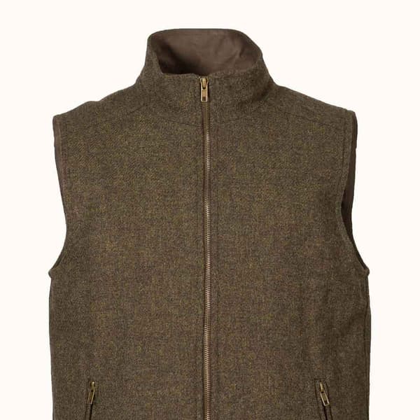 Pasion Morena Tweed Padded Väst Grönt M