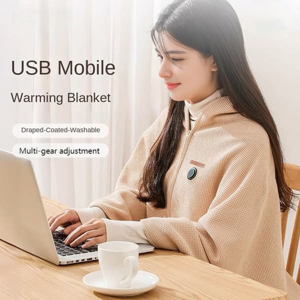 INF Lämmitetty huivi - USB-virtainen mukavuus Beige