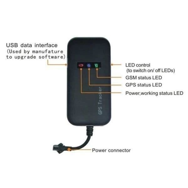 GPS-tracker för bilpositionsavläsning, varningar * Internt batteri: Nej - direkt anslutning * Material: plast