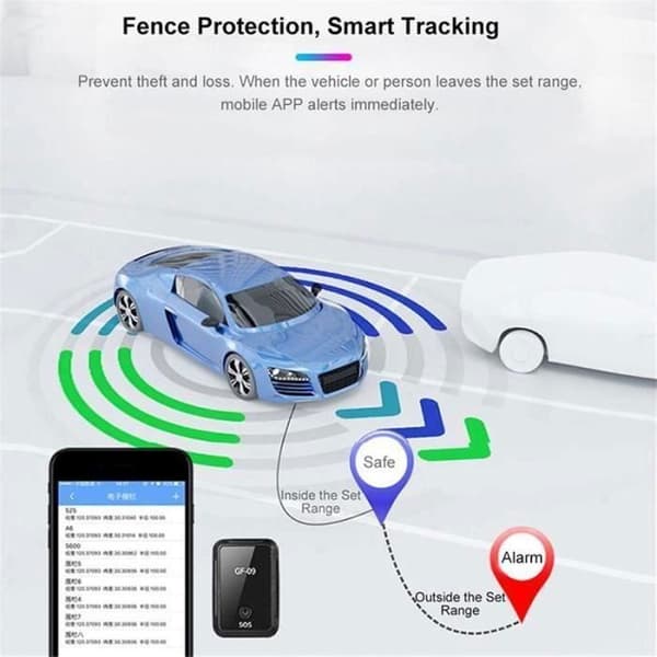 GF07 Mini Car GPS Locator - Anti-Lost och Realtidsspårning - Vit