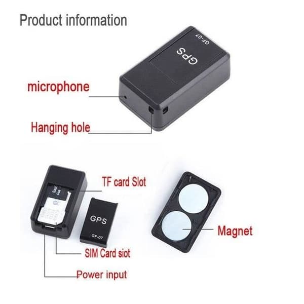 LOCATION, GF07 Tracker--GF07 Mini Magnetic Car GPS Locator, Realtid Fordonsspårningsenhet