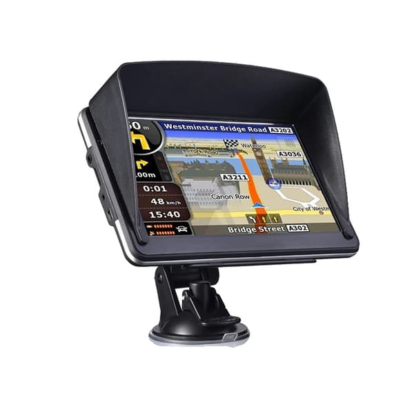 Bil GPS Navigation, 7 tommer Touch Screen, Gratis kortopdateringer, RAM 256M, med solskærm
