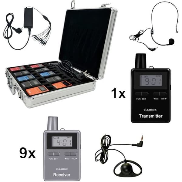 Albrecht ATT-ATR400 10er 29970.S10 Audioguide-radioguidesystem