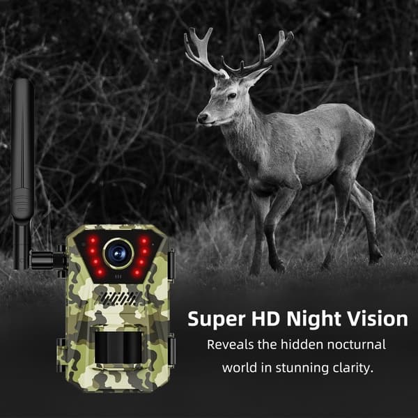 Solar 4G Trail Kamera Vattentät PIR Night Vision HD Jaktkamera