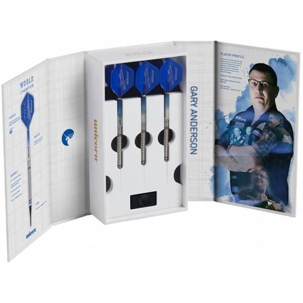 Unicorn 2019 Edition-Gary Anderson världsmästare Soft Tip Dart Unisex Soft Tip Dart, Blå, 20g - 4501