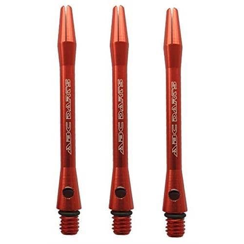 ABC Darts Mixte - Vuxen Aluminium Skaft Dart Set med Röda Medium Pinnar - 8719322213600