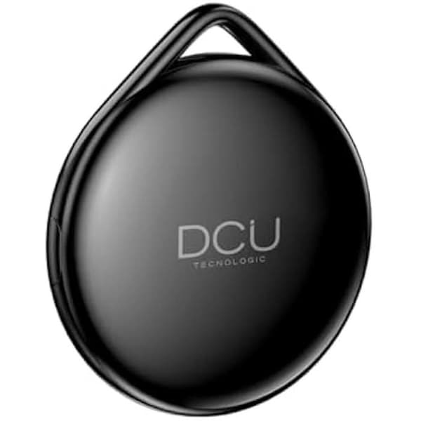 DCU TECNOLOGIC - Locator - Anti-Lost Tracker - Objektsökare - Kompatibel med Apple - Utbytbart batteri Färg: Svart