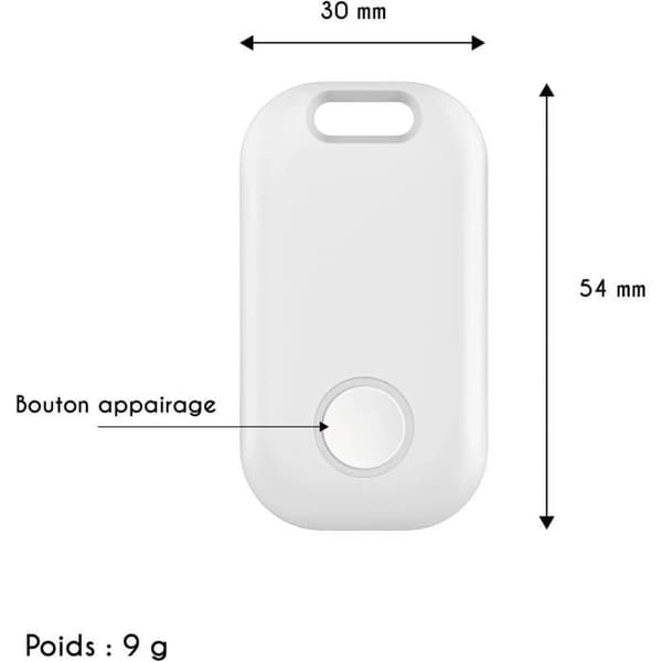 Localisateur Logicom LogiTrack - Accessoar för platsbestämning - Kompatibel med iOS och Apple Hitta mig - 230mAh