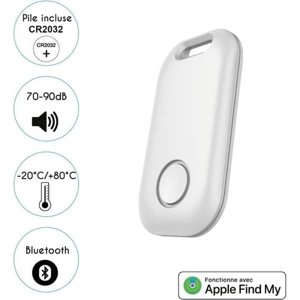 Localisateur Logicom LogiTrack - Accessoar för platsbestämning - Kompatibel med iOS och Apple Hitta mig - 230mAh
