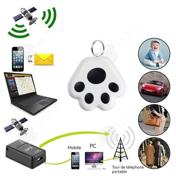 INN GPS Tracker Item Locator Bluetooth 60m räckvidd IP67 Vattentätt utbytbart batteri Kompatibel med OS och Android