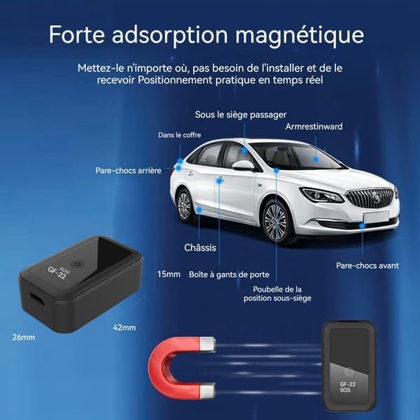 Trådlös GPS-lokalisator TD® 2G Precisionspositionering Stöldskyddsfunktion För Bil och Motorcykel Smart Teknik Realtidsövervakning