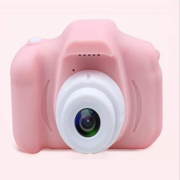 Liten kamera Mini digitalkamera för barn Leksakspresenter Rosa 2,0 tums skärm med uppladdningsbart 1080P 32GB TF-kort