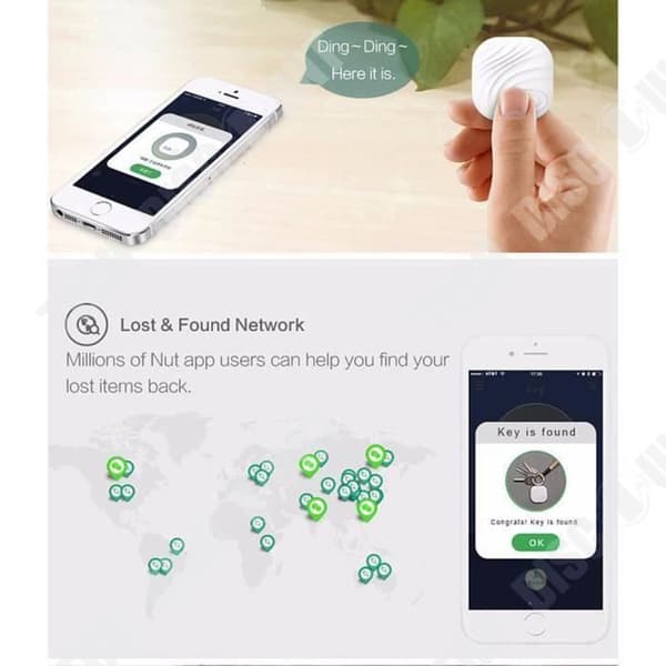 TD® New Arrival Nut 3 Smart Tag Bluetooth Tracker Key Searcher Trådlös aktivitet Bluetooth Tracker Anti-Lost Bag Bagage