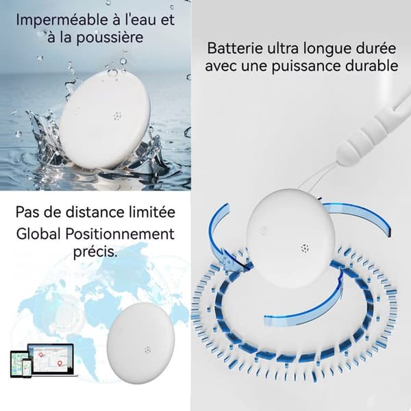 INN GPS-spårning 32 mm batteri 210 mAh IP66 vattentät tillgänglig för väskor/plånböcker/nycklar GPS Använd endast Android OS