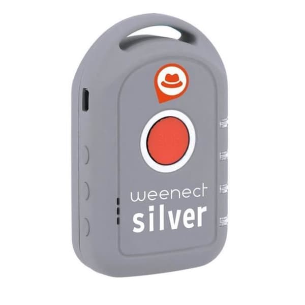 GPS-spårare för seniorer Weenect Silver - Obegränsad plats och varningsknapp