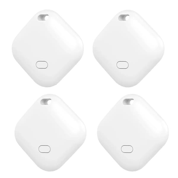 Smart Tracker, Bluetooth Tracker, Vandafvisende, Udskifteligt Batteri,4 stk hvid