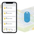 Miniatyrbillede 5 af 6: INF Skjoldformet Anti-Tab Enhed - Nøglefinder Locator Blå