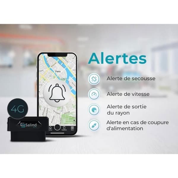GPS-spårare Bil 4G-nätverksanslutning - GPS-spårare Bil, Lastbil, Husvagn i Realtid - Salind GPS