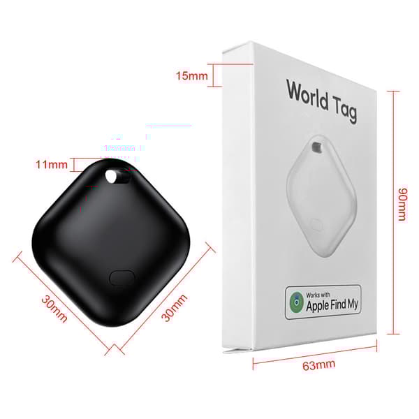 Mini GPS-tracker | Lokalitetssporing i realtid med Find min iOS | Kun Apple – iPhone | Nøglefinder og tracker til cykler