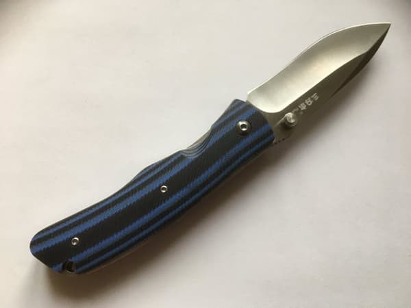 SanRenMu 9055MUC-GHI Blå/svart kniv fällkniv