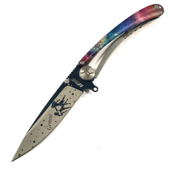 MTech USA - Zodiac sign folding knife - gemini - tvilling