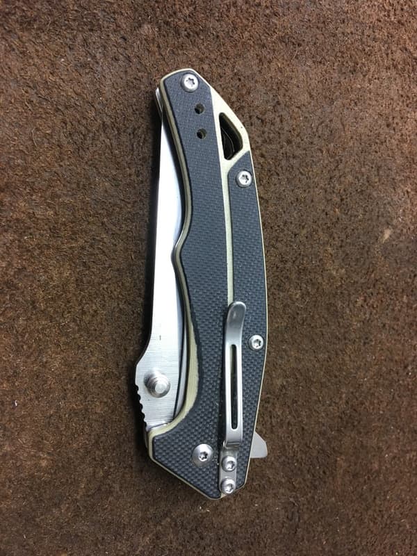SanRenMu 7076 LUX-GHV flipper kniv edc fällkniv