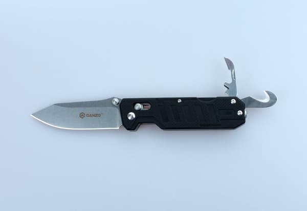 GANZO G735 Svart Fällkniv multiverktyg edc