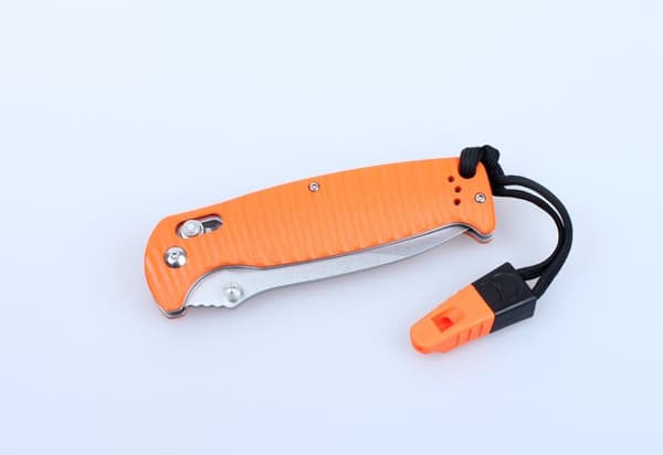 GANZO G7412 Svart stentvättad m viselpipa - kniv fällkniv