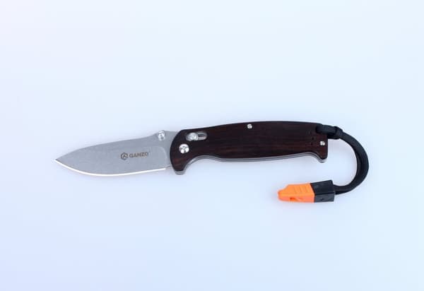 GANZO G7412 Svart stentvättad m viselpipa - kniv fällkniv