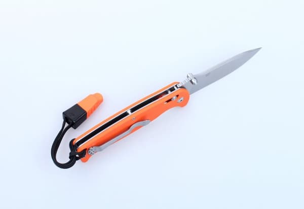 GANZO G7412 Svart stentvättad m viselpipa - kniv fällkniv