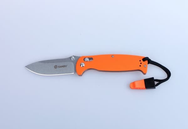 GANZO G7412 Svart stentvättad m viselpipa - kniv fällkniv