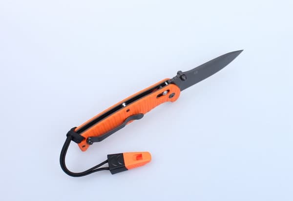 GANZO G7413 svart stentvättad m viselpipa - kniv fällkniv