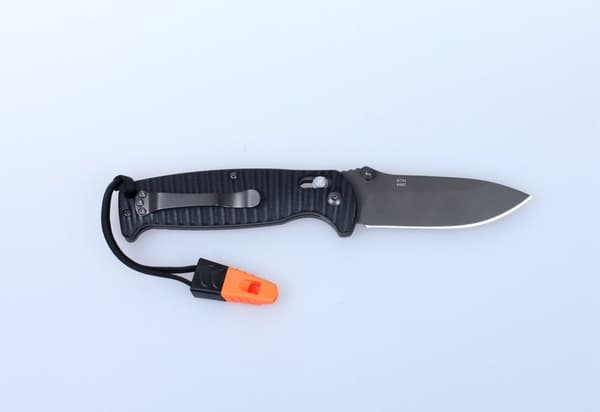 GANZO G7413 svart stentvättad m viselpipa - kniv fällkniv