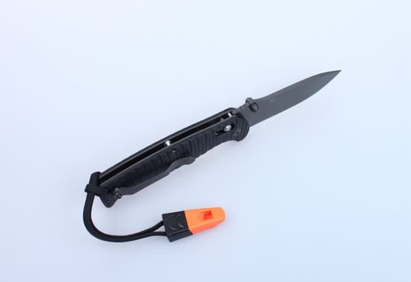 GANZO G7413 svart stentvättad m viselpipa - kniv fällkniv
