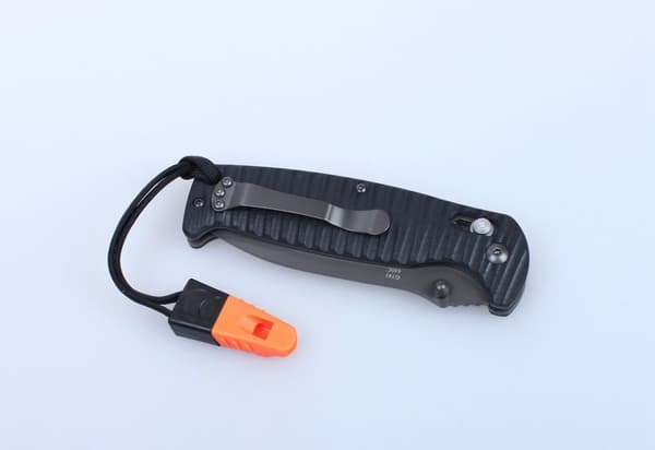 GANZO G7413 svart stentvättad m viselpipa - kniv fällkniv