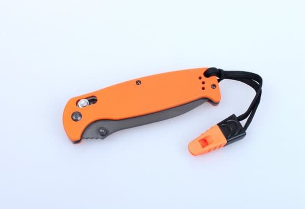 GANZO G7413 svart stentvättad m viselpipa - kniv fällkniv