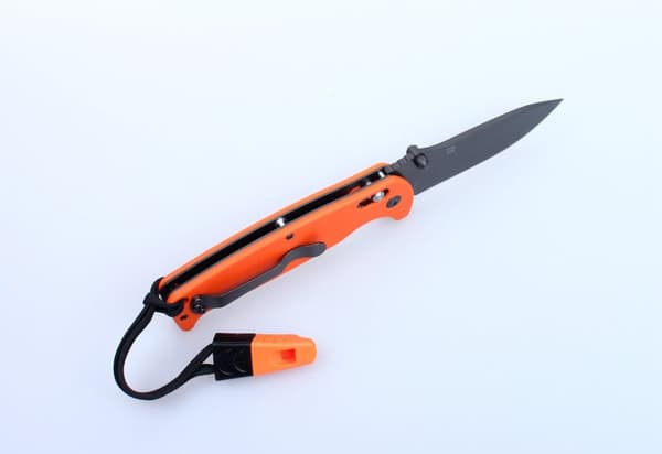 GANZO G7413 svart stentvättad m viselpipa - kniv fällkniv