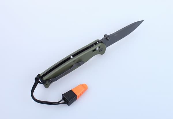 GANZO G7413 svart stentvättad m viselpipa - kniv fällkniv