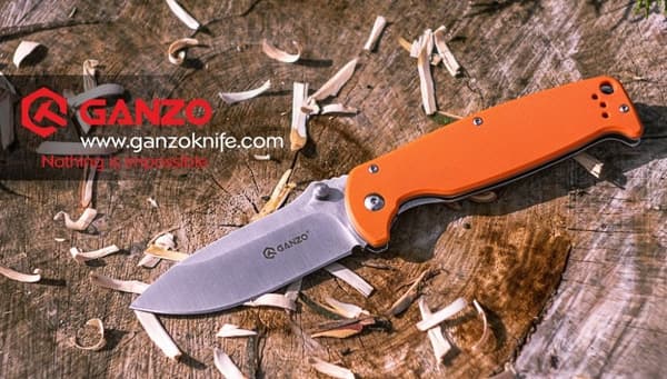 GANZO G742 Svart fällkniv